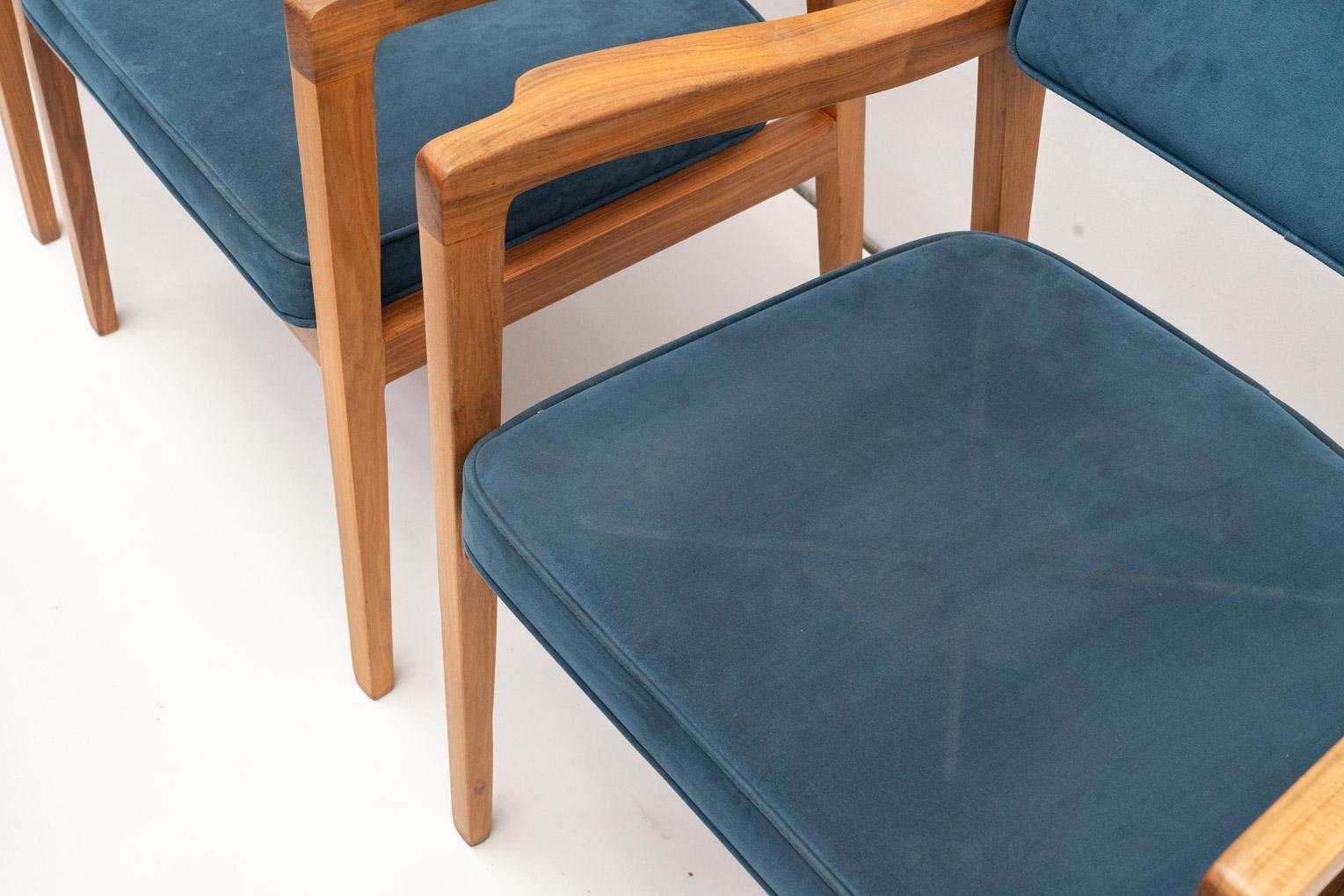 Set of rare armchairs by Jules Wabbes, Belgium 1960's For Sale 2