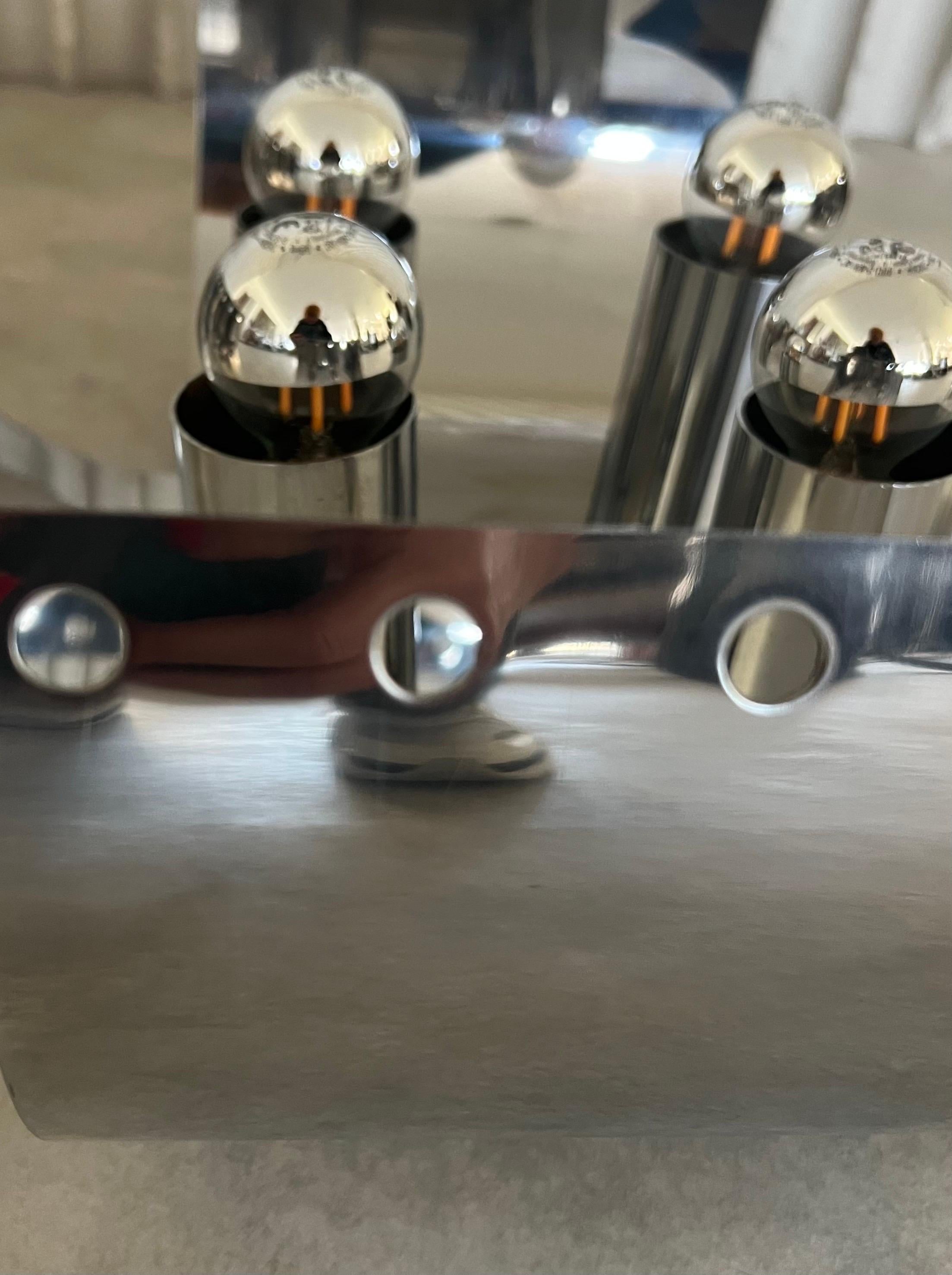 Chrome Ensemble de lampes de table chromées rares de Goffredo Reggiani en vente