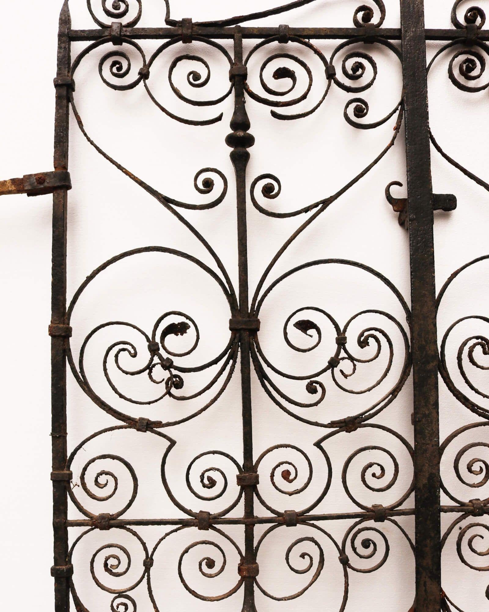 18th Century Set of Rare Georgian Wrought Iron Pedestrian Gates For Sale