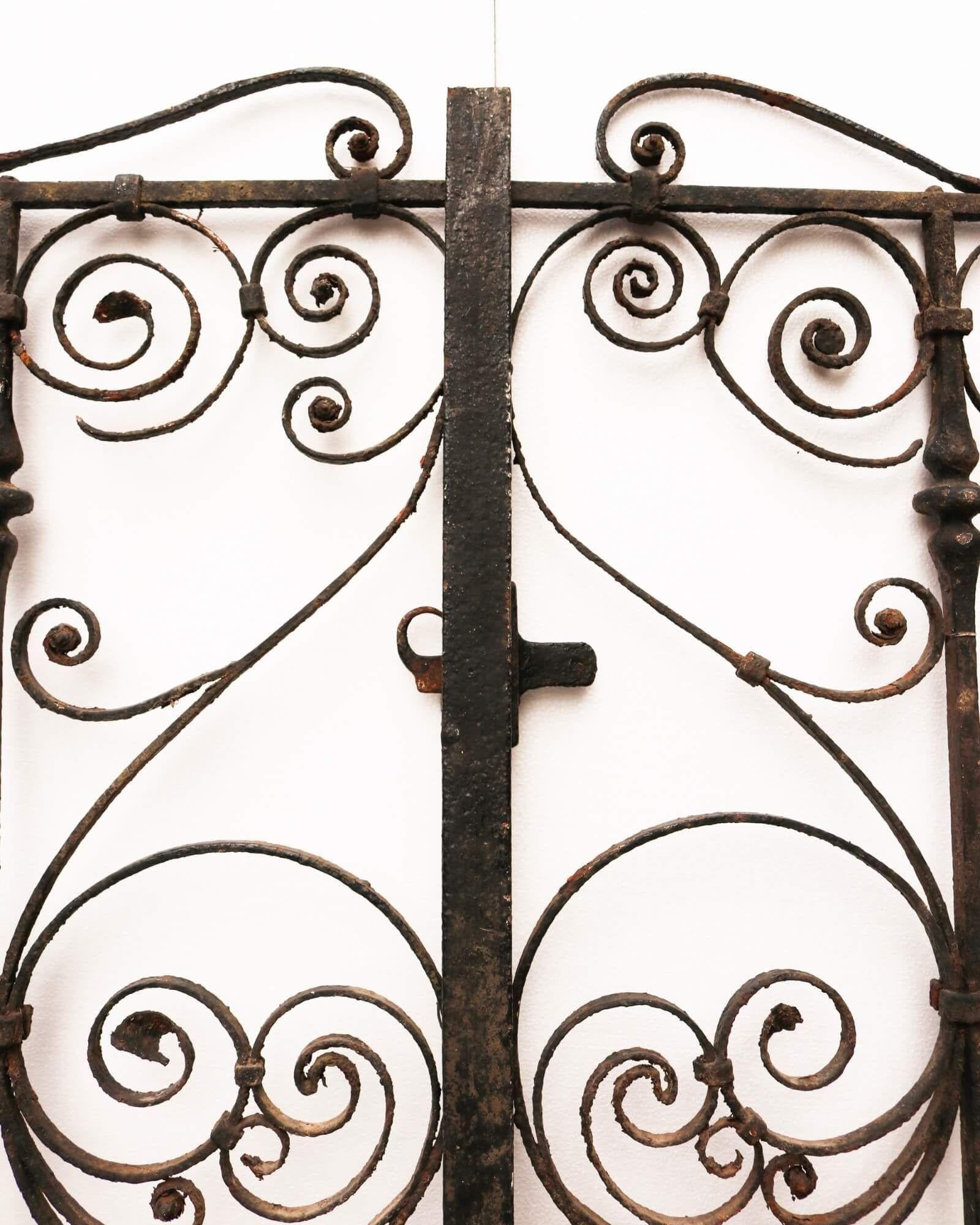 Set of Rare Georgian Wrought Iron Pedestrian Gates For Sale 2