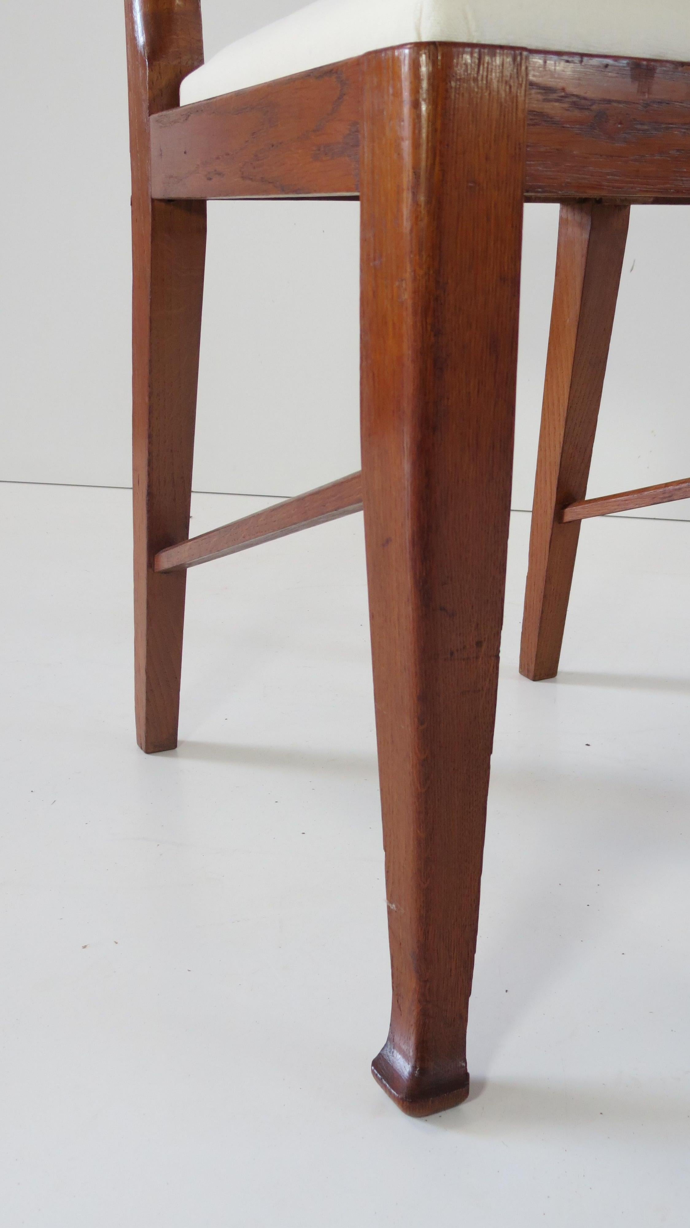 Set of Rare Important Walnut 12 Dining Chairs Attributed Paolo Buffa, circa 1950 3