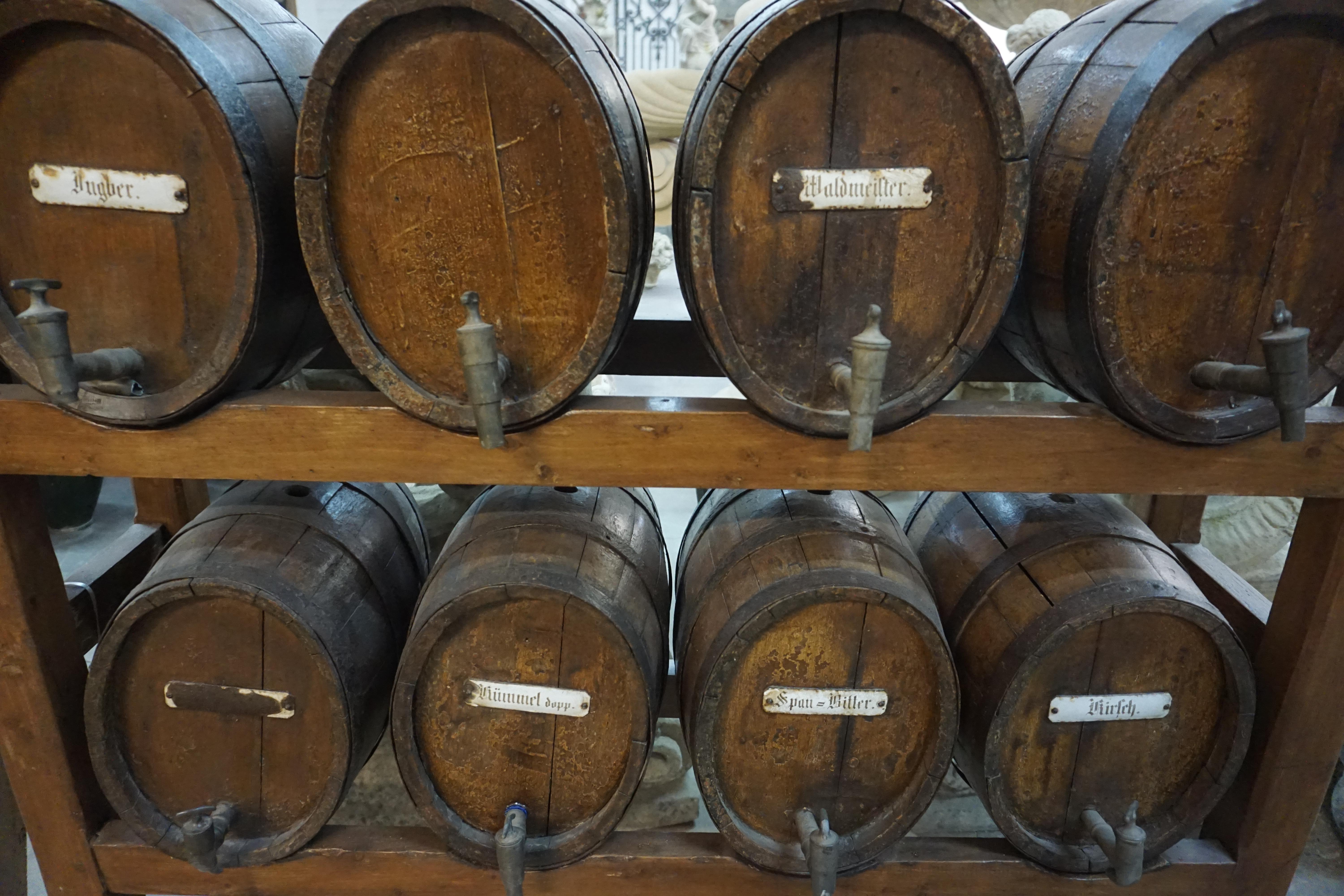 19th Century Set of Rare Oak and Whiskey Casks, circa 1820