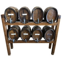 Used Set of Rare Oak and Whiskey Casks, circa 1820