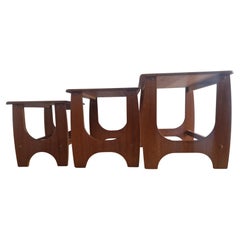 Set aus seltenen drei Schachteltischen aus Teakholz, Dänemark, 1970er Jahre