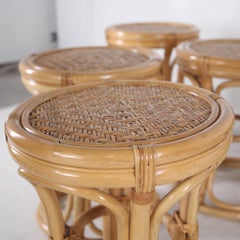 Set of rattan stools