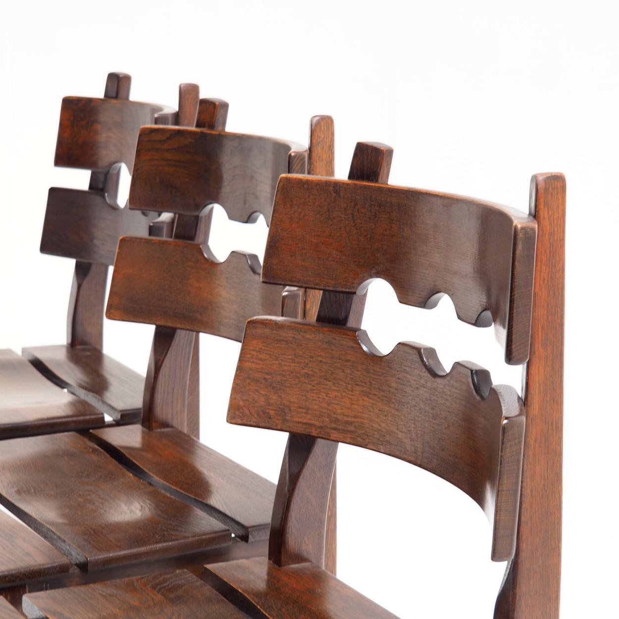 Danois Ensemble de chaises de salle à manger Razorblade attr. à Henning Kjaernulf pour Nyrup Møbelfabrik en vente