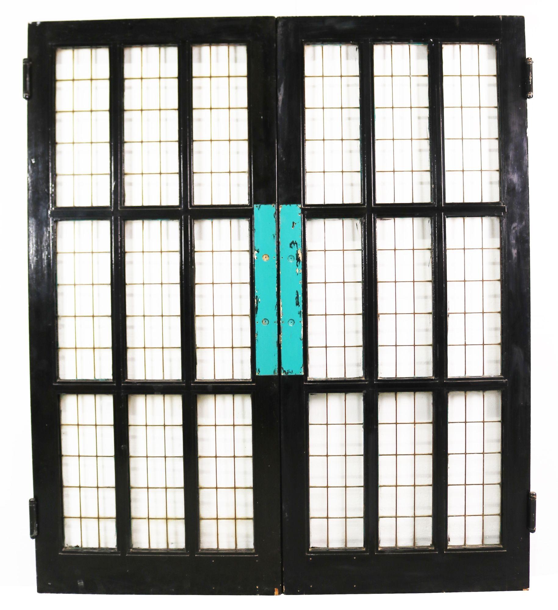 Set of Reclaimed Copper Light Double Doors. Beautiful doors in the Art Deco style. We currently have several sets of these very fashionable copper-light glazed doors in stock which were reclaimed from Stanbury Court, London.
The use of copper light