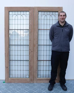 Set of Reclaimed Copperlight Art Deco Double Doors (12)