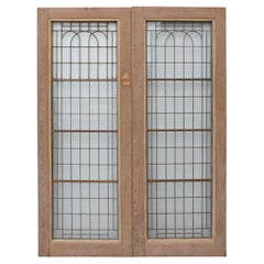 Set of Reclaimed Copperlight Art Deco Double Doors (3)