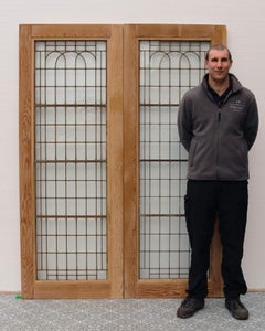 Set of Reclaimed Copperlight Art Deco Double Doors (5)