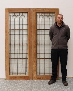 Set of Reclaimed Copperlight Art Deco Double Doors (6)