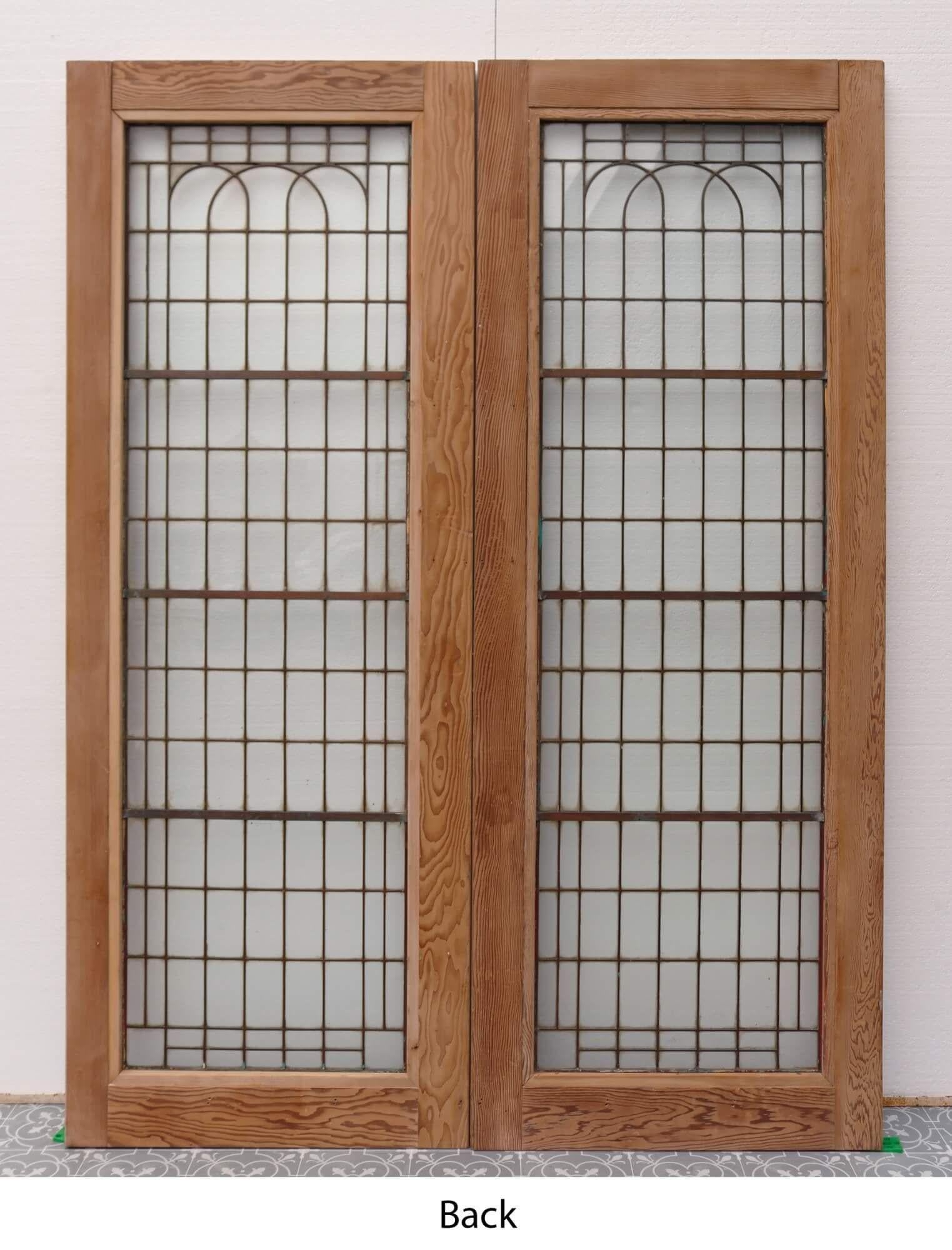 Glazed Set of Reclaimed Copperlight Art Deco Double Doors (6)