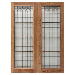 Used Set of Reclaimed Copperlight Art Deco Double Doors (6)