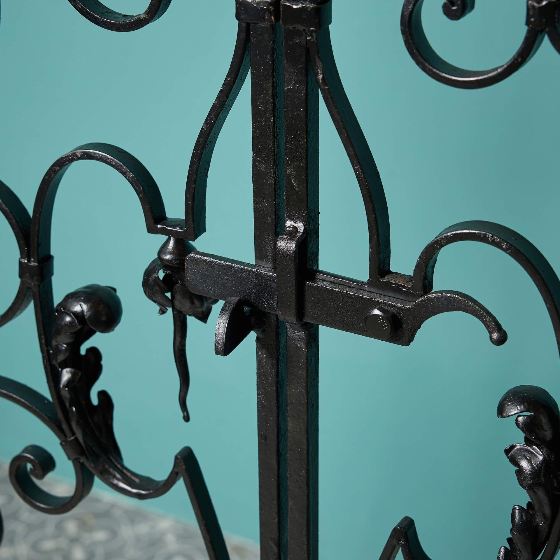 Georgian Set of Reclaimed French Scrolling Garden Gates For Sale