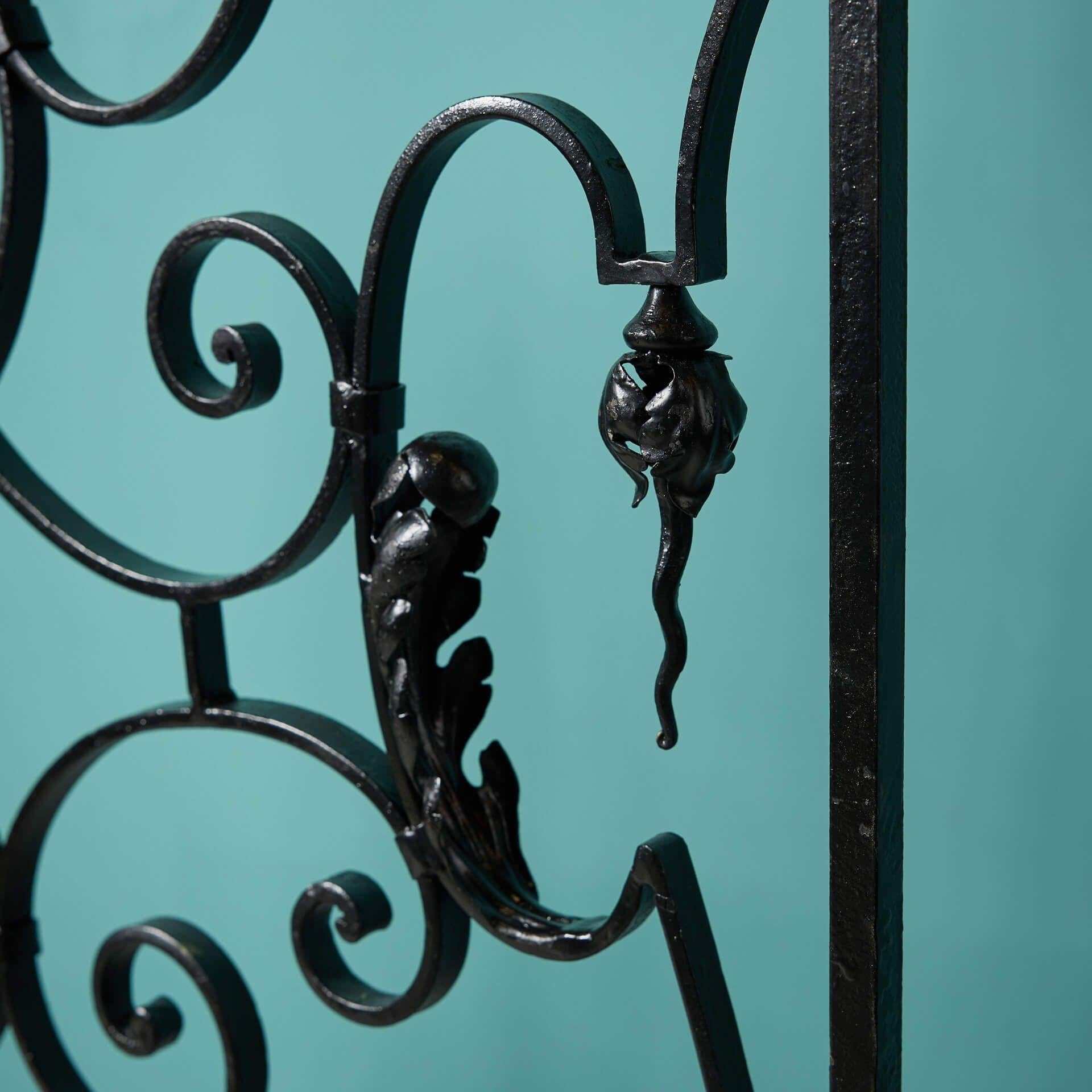 20th Century Set of Reclaimed French Scrolling Garden Gates For Sale