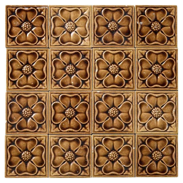 Carter Panel Object 16th Antique Panel of Glazed Green Tiles with Original Patina For Sale ...