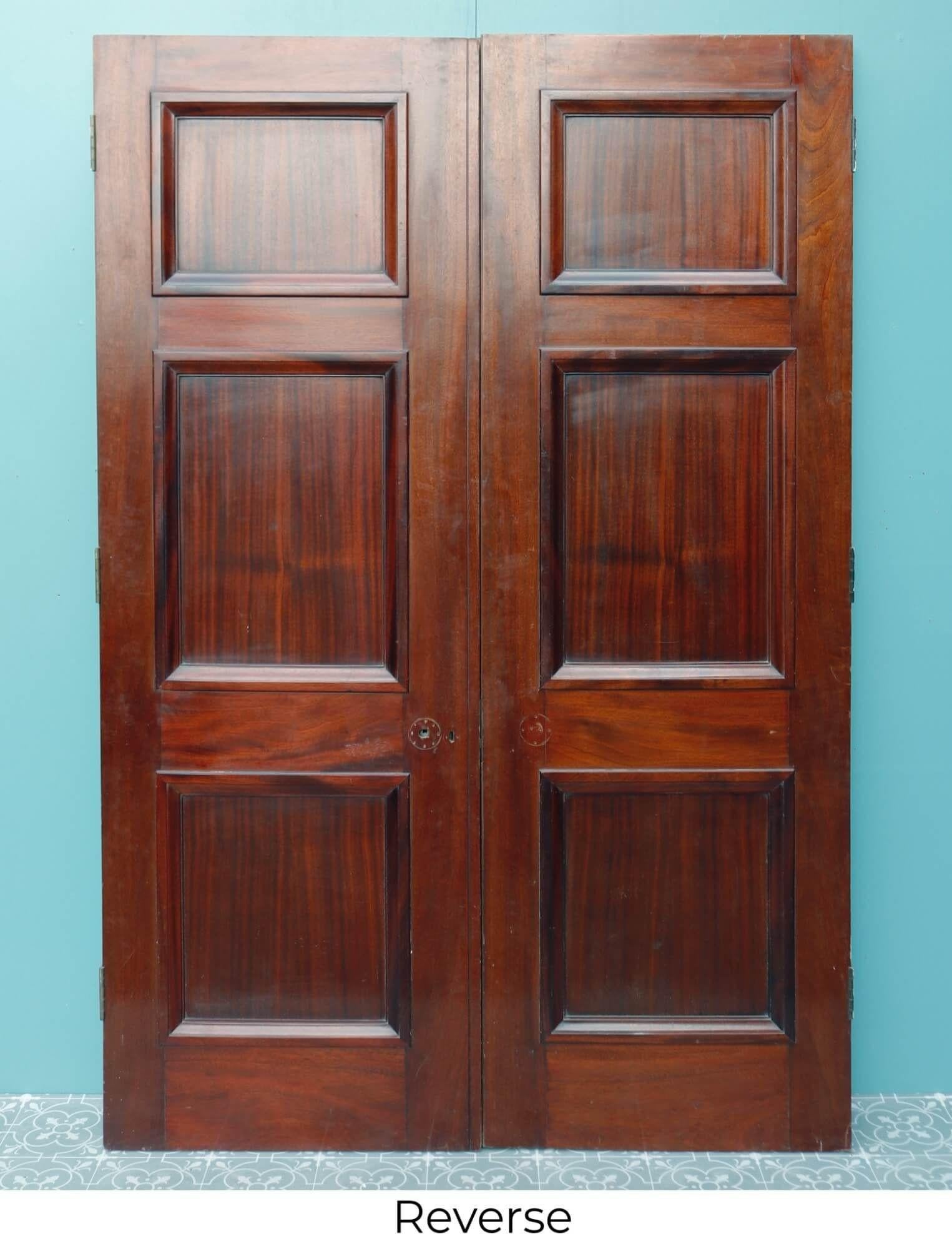 20th Century Set of Reclaimed Mahogany Internal Dividing Doors For Sale