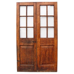 Set of Reclaimed Oak Glazed Double Doors