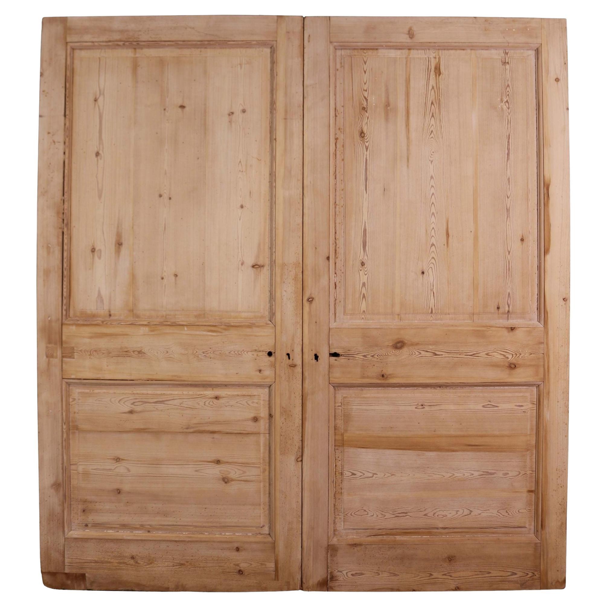 Set of Reclaimed Pine Dividing Doors