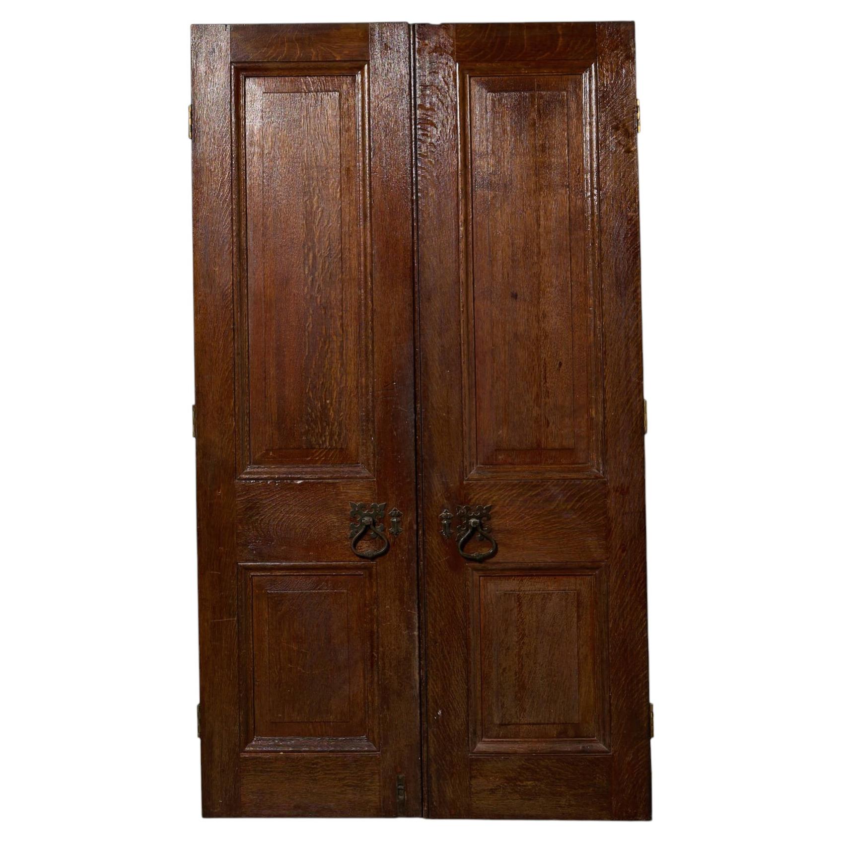 Set of Reclaimed Victorian Style Oak Exterior Doors