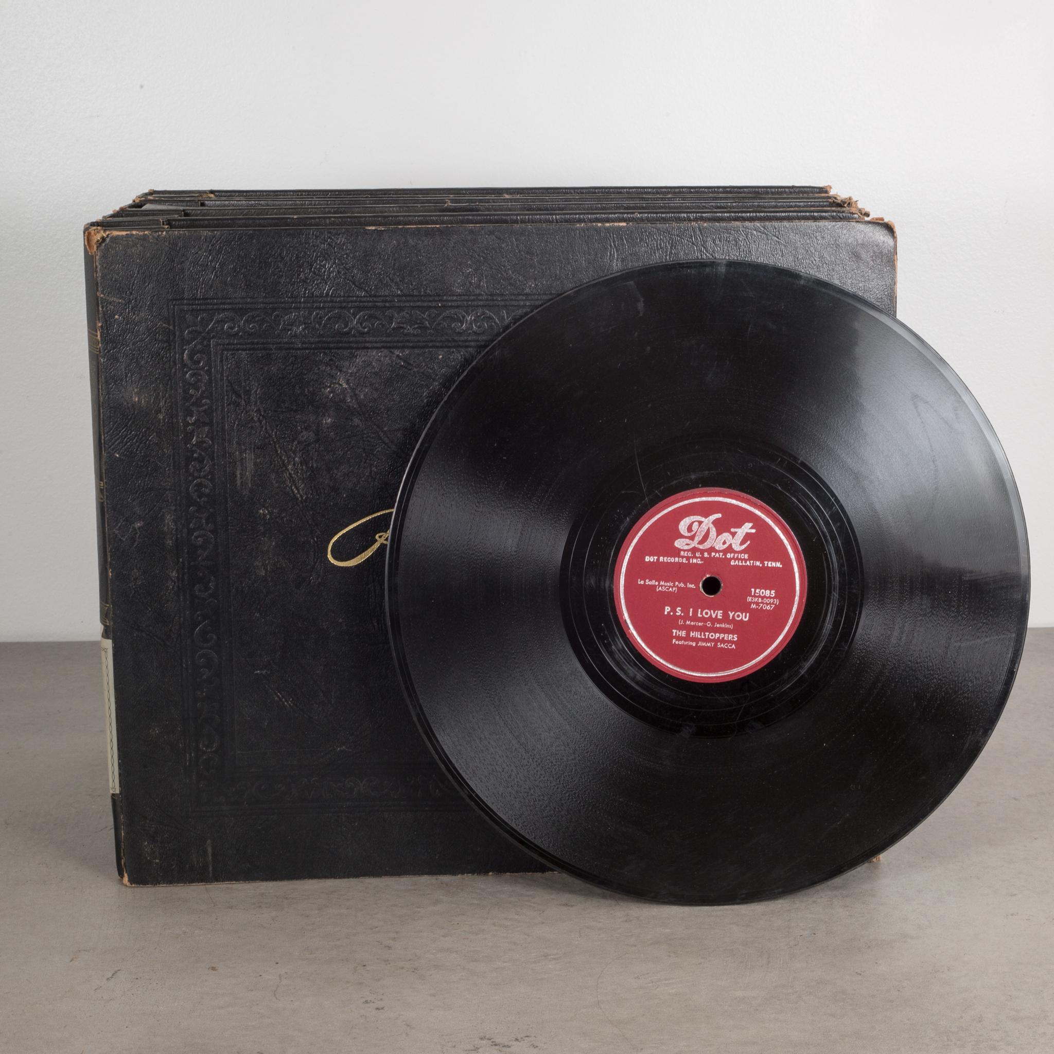 Industrial Set of Record Albums and Holders, circa 1940s-1950s