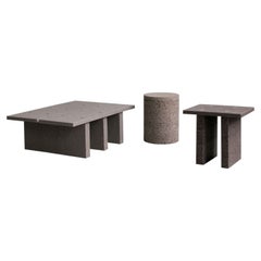 Set of Recycling Reject Stool, Side Table and Coffee Table by Tim Teven
