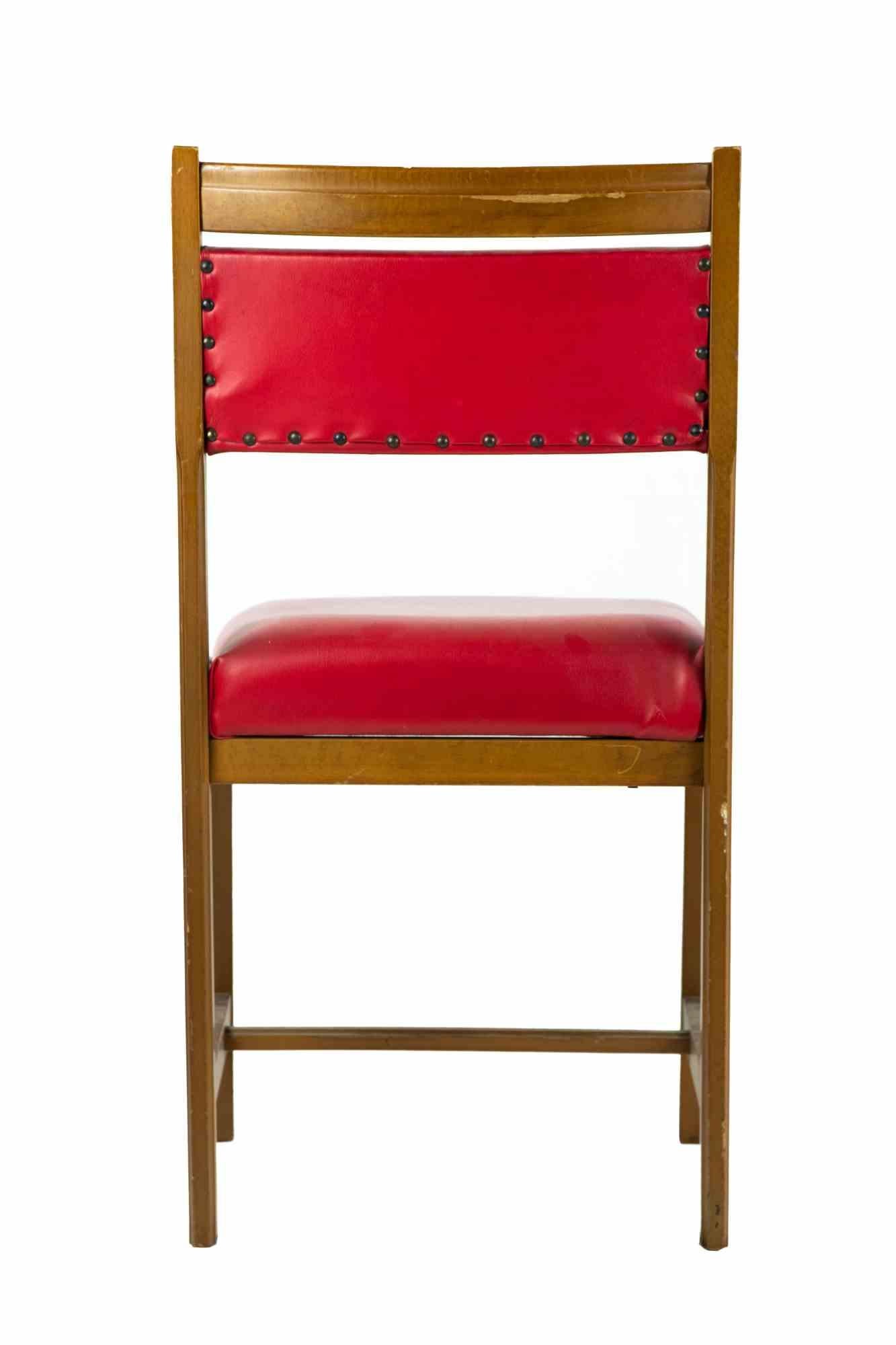 Set of Red Chairs, 1970 In Good Condition For Sale In Roma, IT