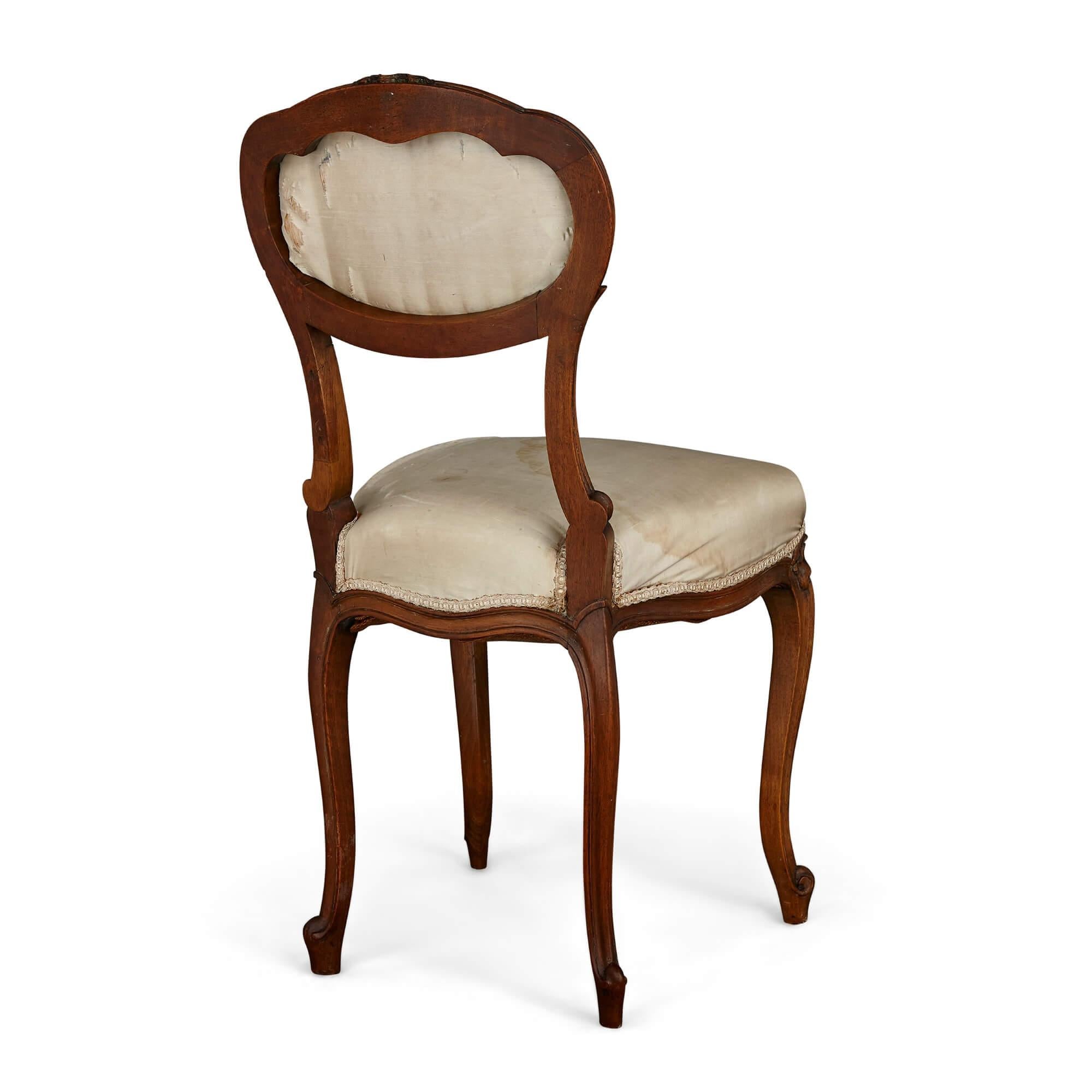 Set of Régence Style Mahogany Armchairs and Side Chairs For Sale 1