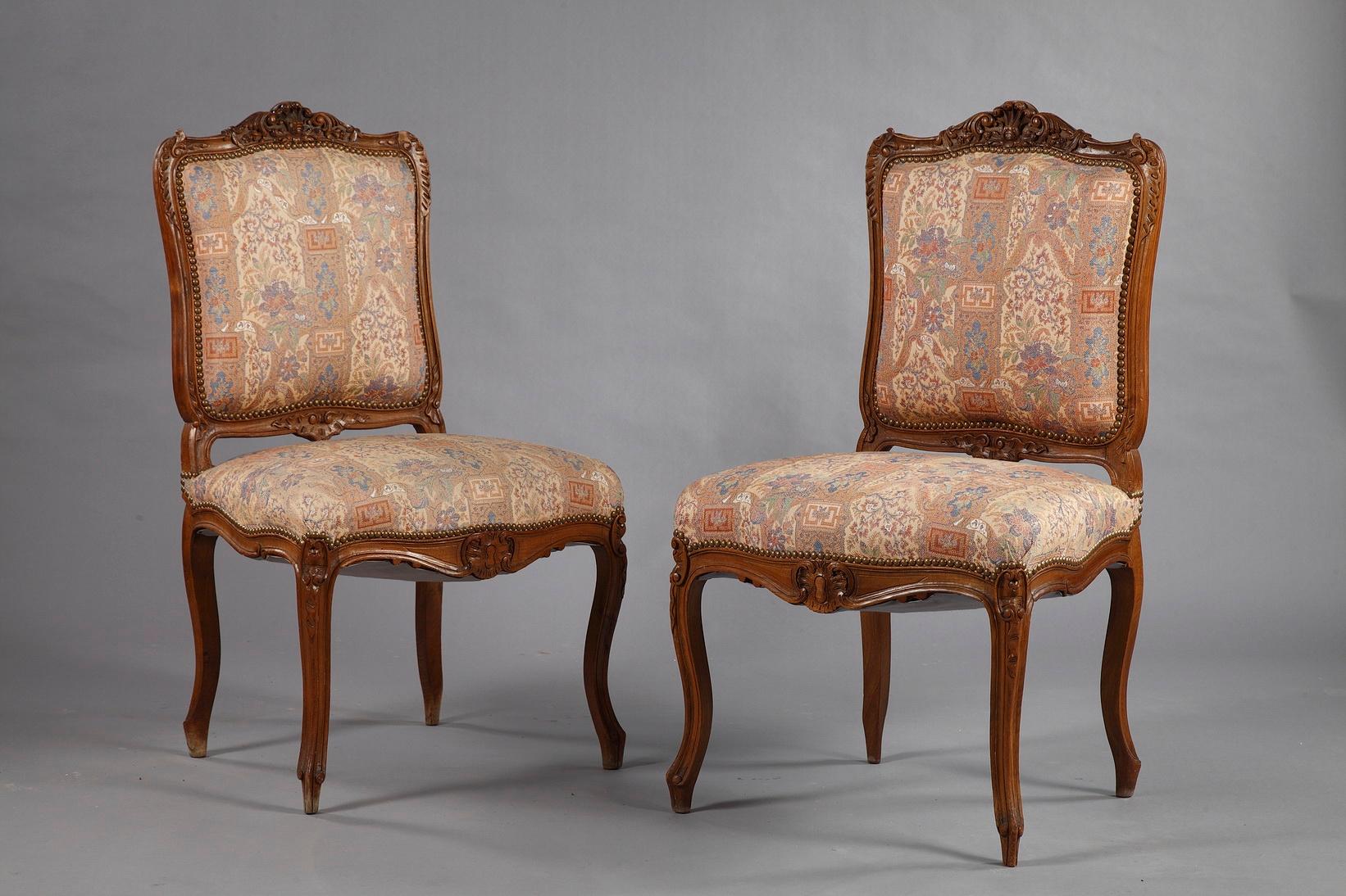 French Set of Eight Régence Style Seats, France, Late 19th Century