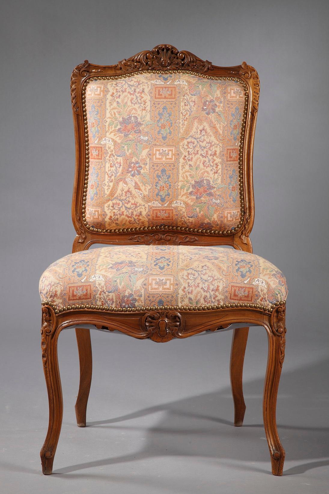 Set of Eight Régence Style Seats, France, Late 19th Century In Fair Condition In PARIS, FR