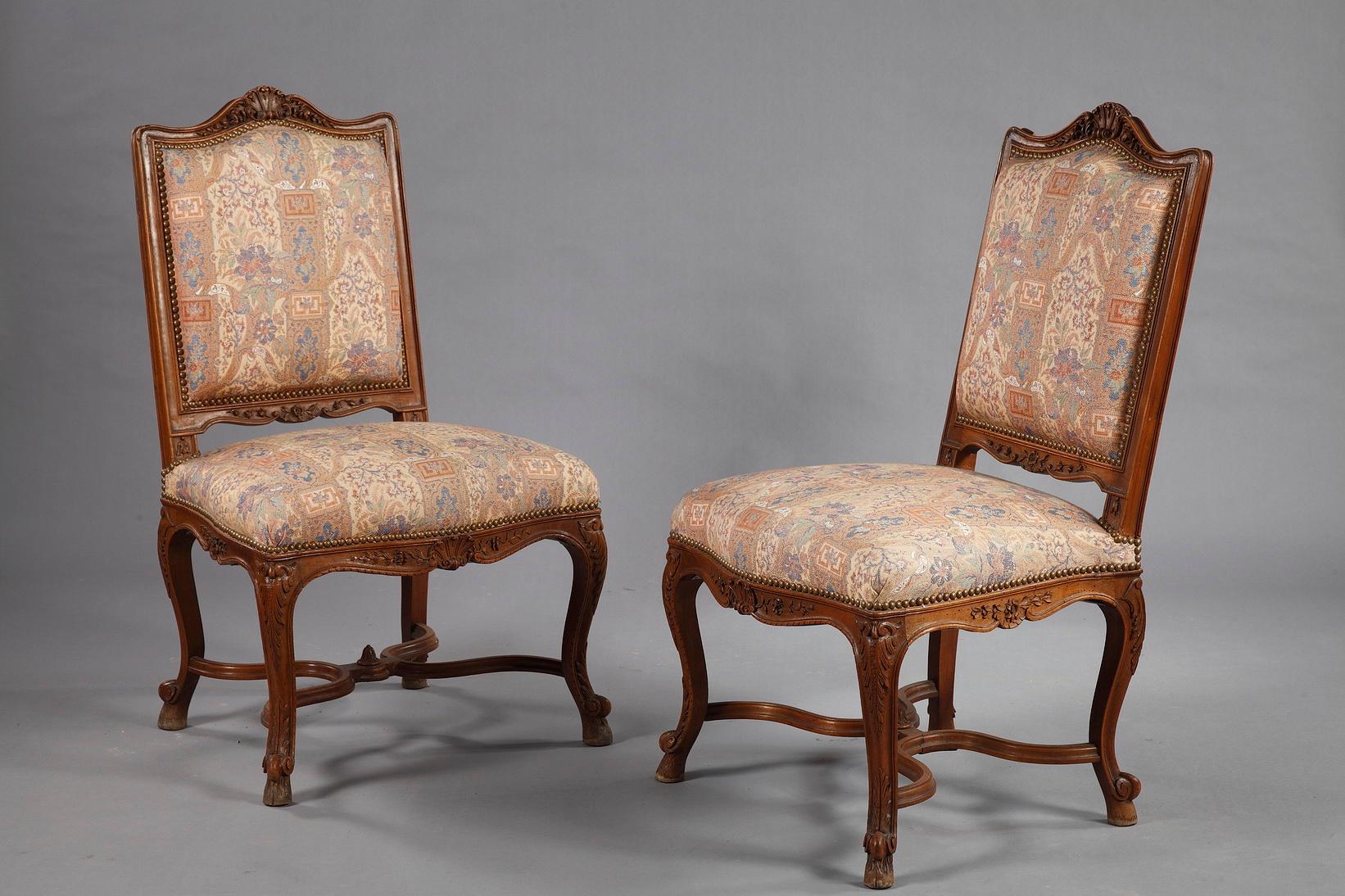 Set of Eight Régence Style Seats, France, Late 19th Century 2