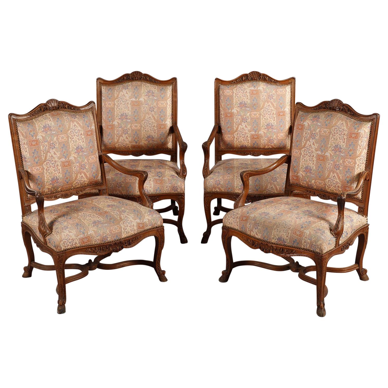 Set of Eight Régence Style Seats, France, Late 19th Century