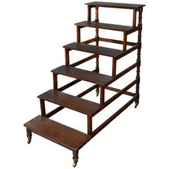 Set of Regency Period Mahogany Library Steps