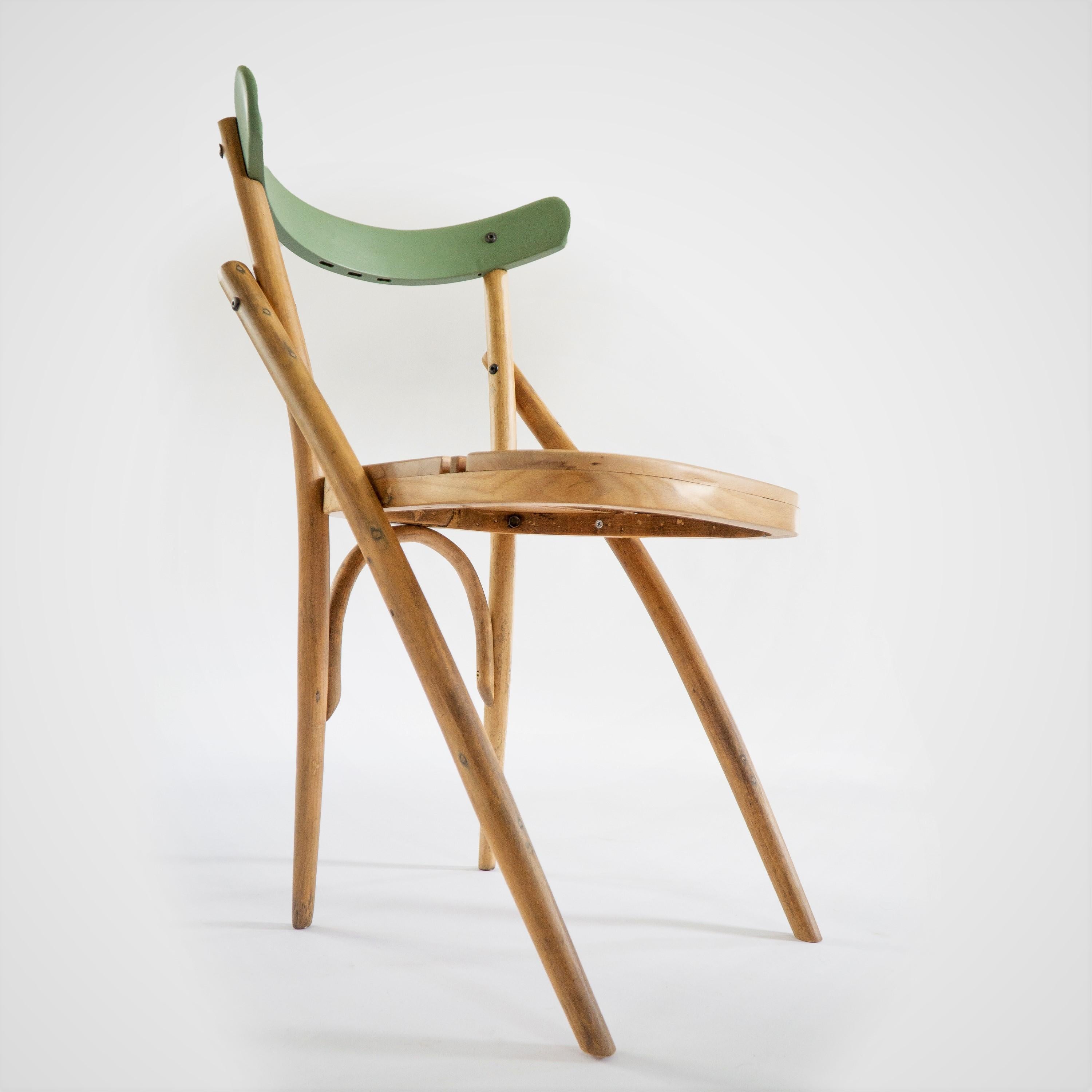 Hand-Crafted Set of Reinvented Dining Chairs, Vintage Solid Wood Chairs, Accent Chairs