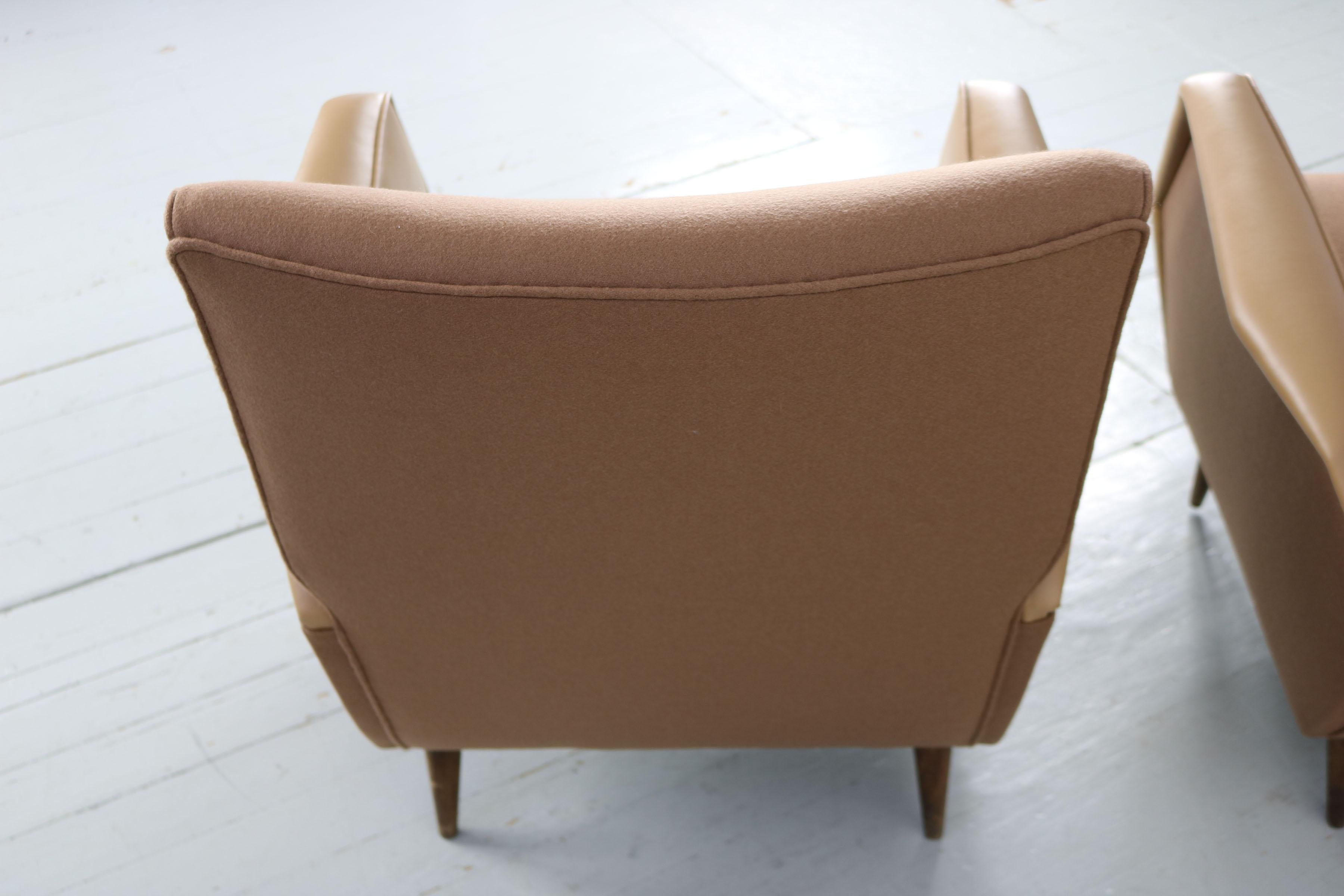 Set di 2 sedie Gio Ponti ri-imbottite, Model 803, Cassina 1950s in vendita 8