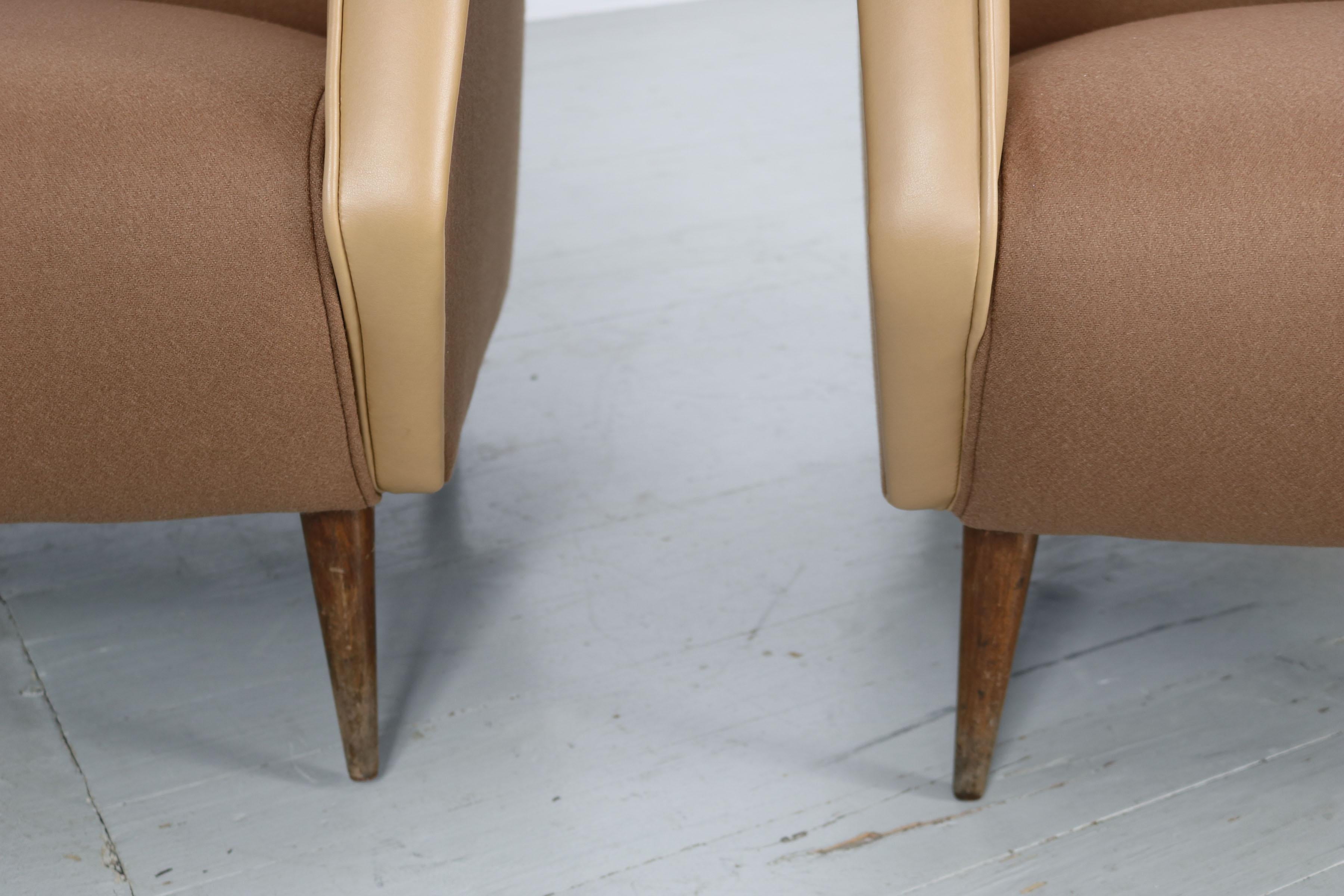 Set di 2 sedie Gio Ponti ri-imbottite, Model 803, Cassina 1950s in vendita 9