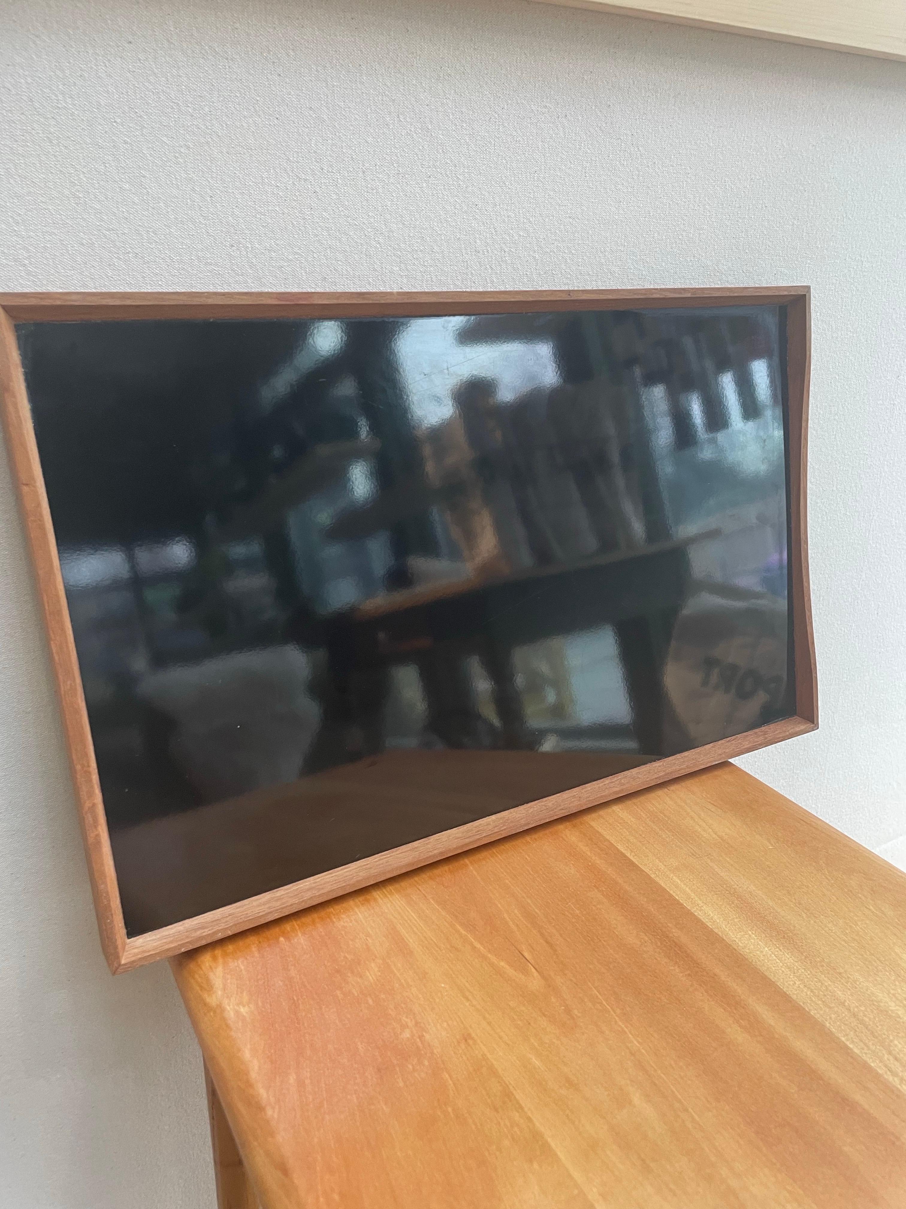 Set of Reversible Finn Juhl “Turning Trays” in Teak and Colored Laminate 2