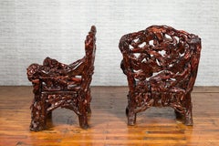 Set of Root Furniture - 2 chairs, table, settee