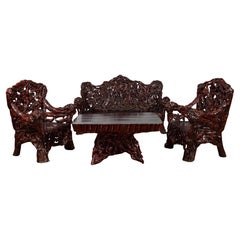 Set of Root Furniture - 2 chairs, table, settee