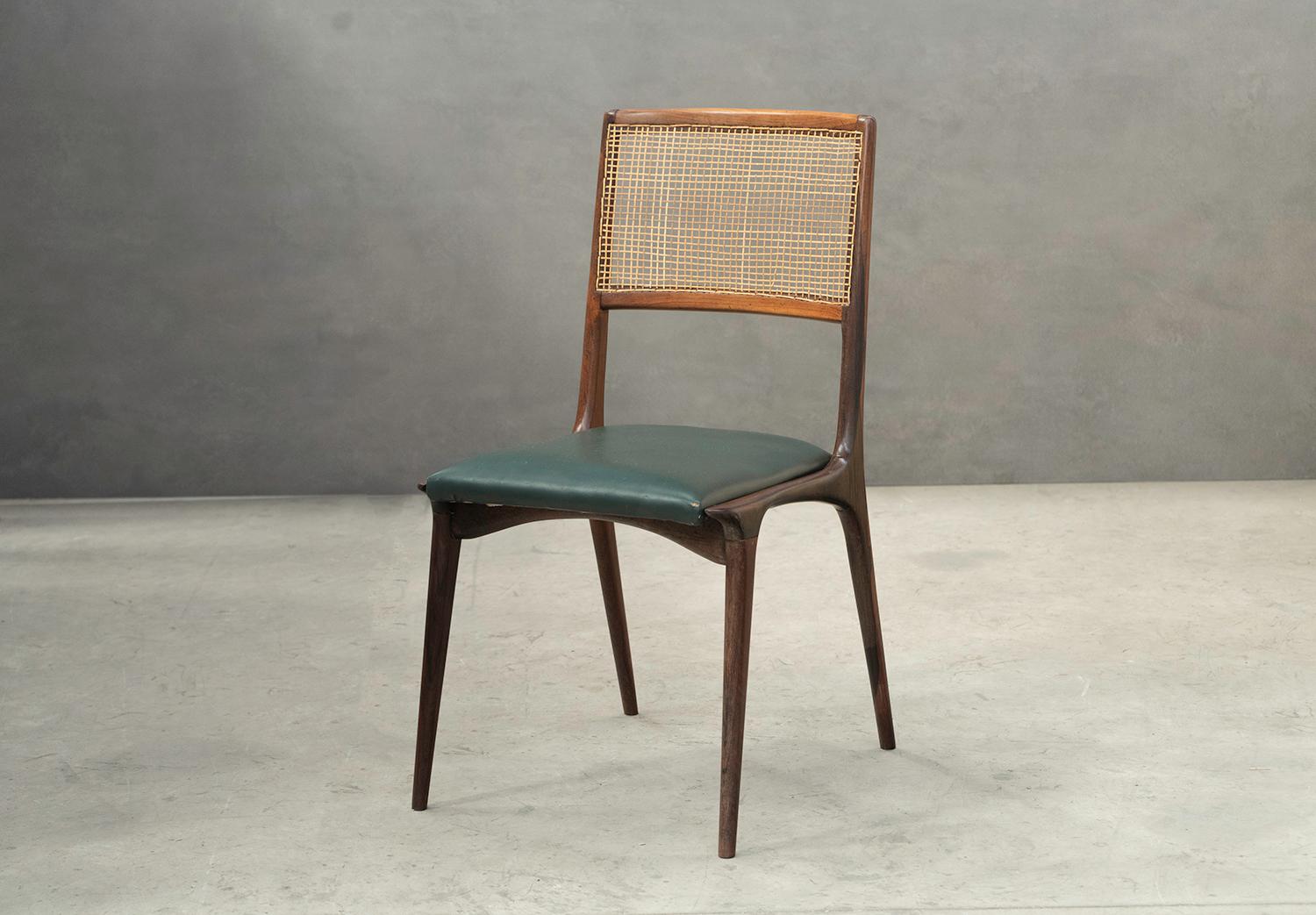 Set of four Rosewood chairs by Carlo Hauner and Martin Eisler, Brazilian Design 1