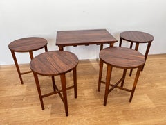 Set of rosewood Nesting Tables, Designed by Poul Hundevad, Denmark, 1960s