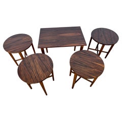 Set of rosewood Nesting Tables, Designed by Poul Hundevad, Denmark, 1960s