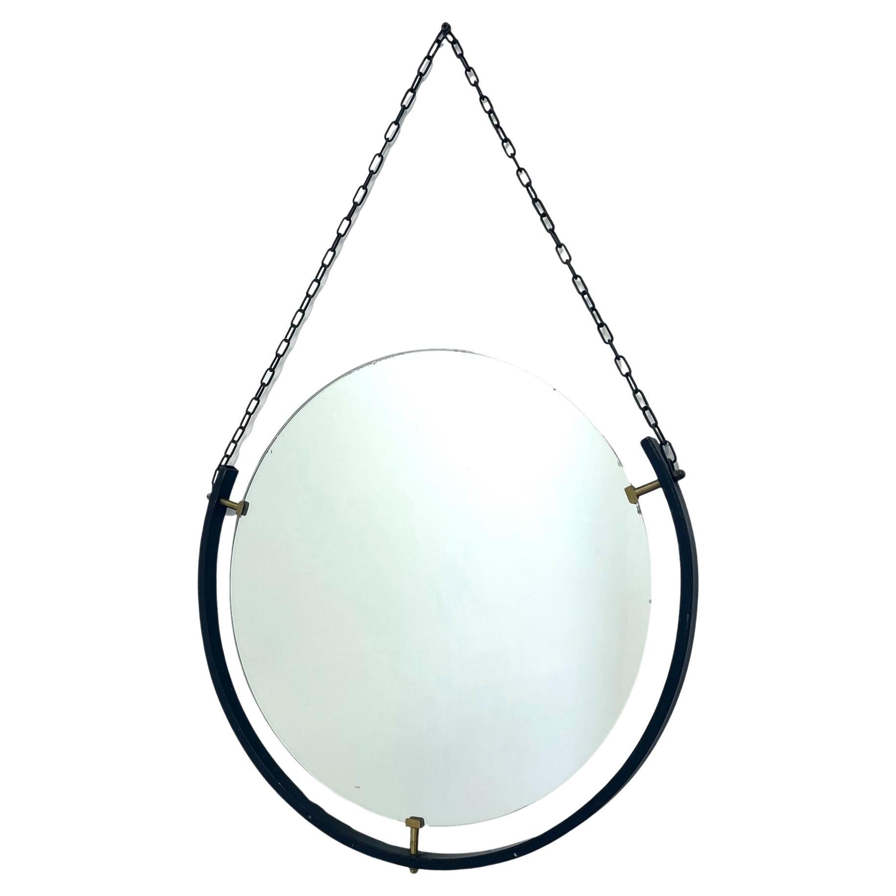 Set of Round Italian Floating Mirrors For Sale