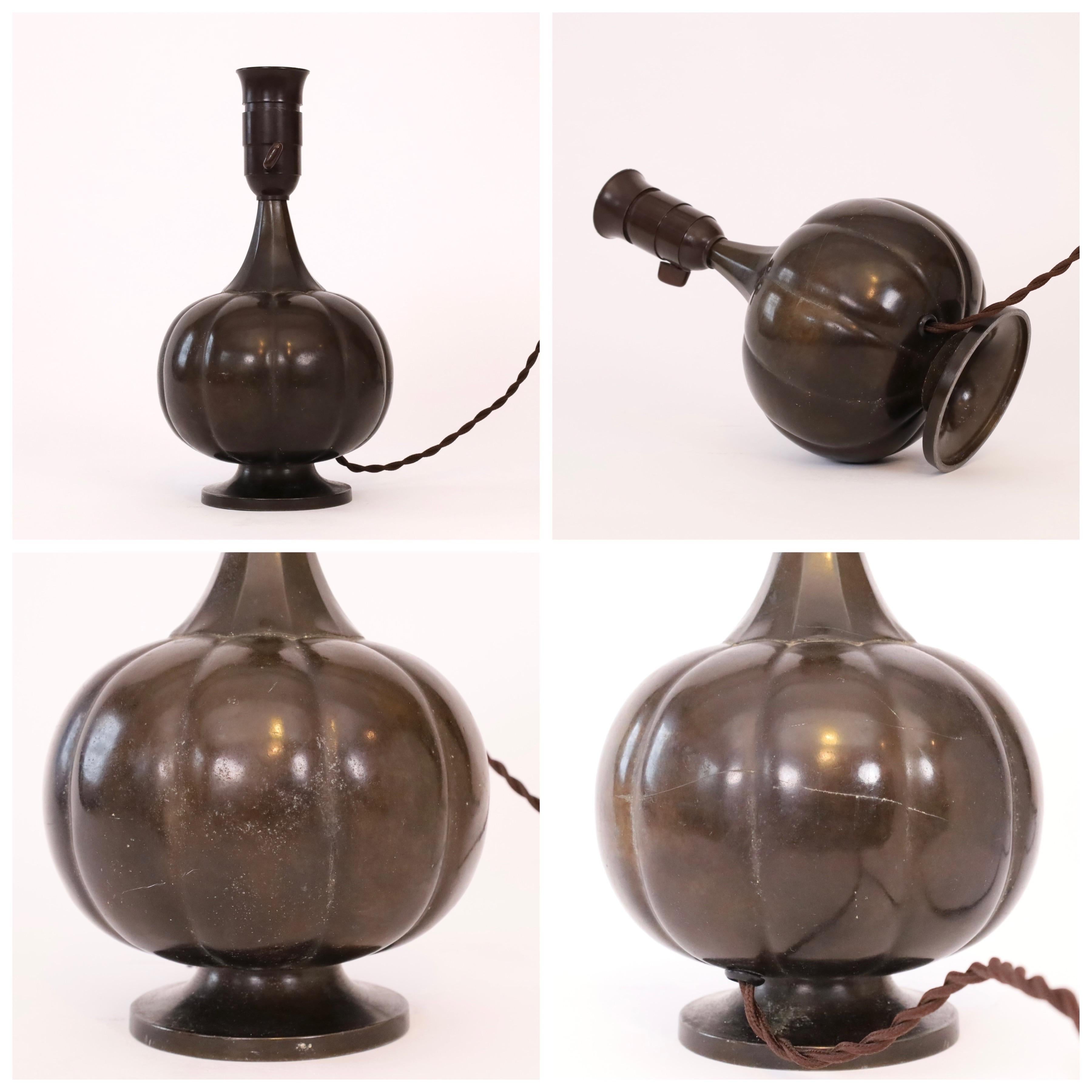 Set of round Just Andersen Table Lamps, 1920s, Denmark For Sale 2