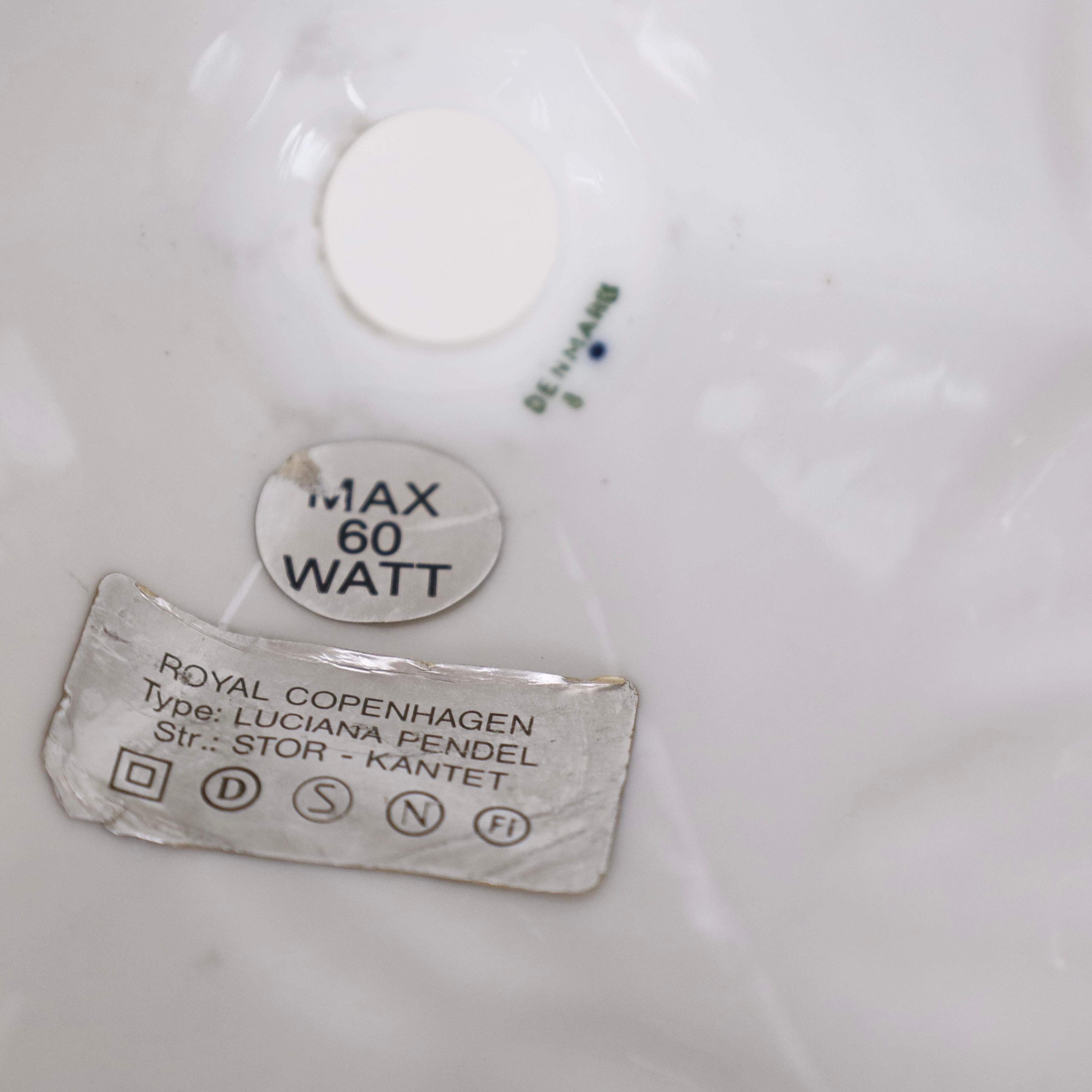 Juego de lámparas colgantes de porcelana Royal Copenhagen, Dinamarca en venta 7