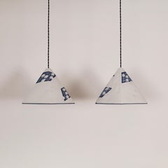 Set of Royal Copenhagen Porcelain Pendant Lights, Denmark