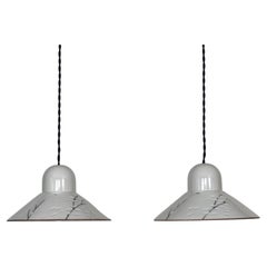 Set of Royal Copenhagen Porcelain Pendant Lights, Denmark