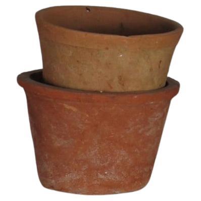 Set of Rustic Antique Stacking Pots For Sale