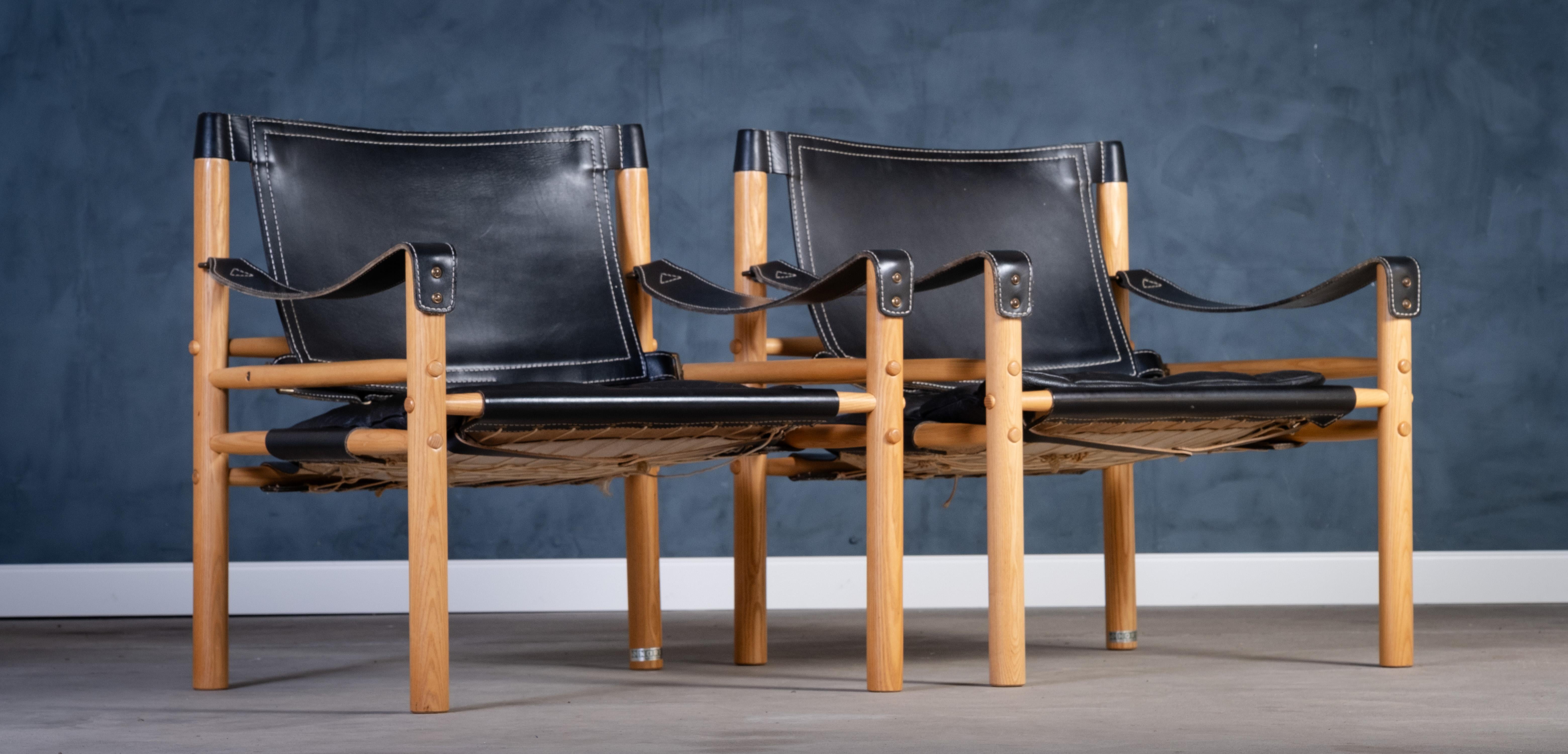 Metà XX secolo Set di sedie Safari di Arne Norell per Arne Norell Ab Sweden, anni '60 in vendita