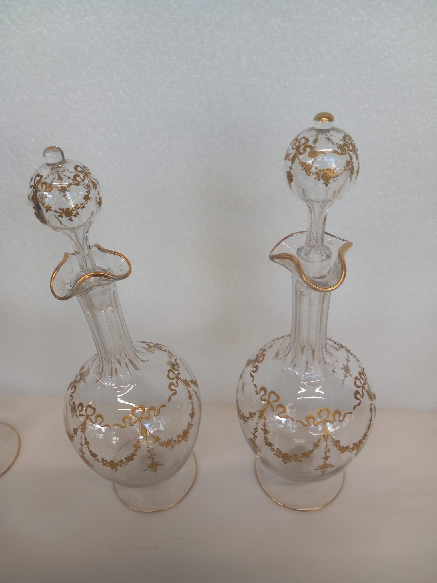 Set of Saint Louis crystal glasses For Sale 11